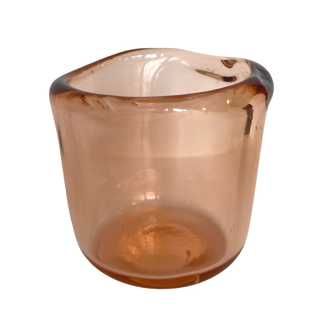 Glazen kaarsenhouder Peach