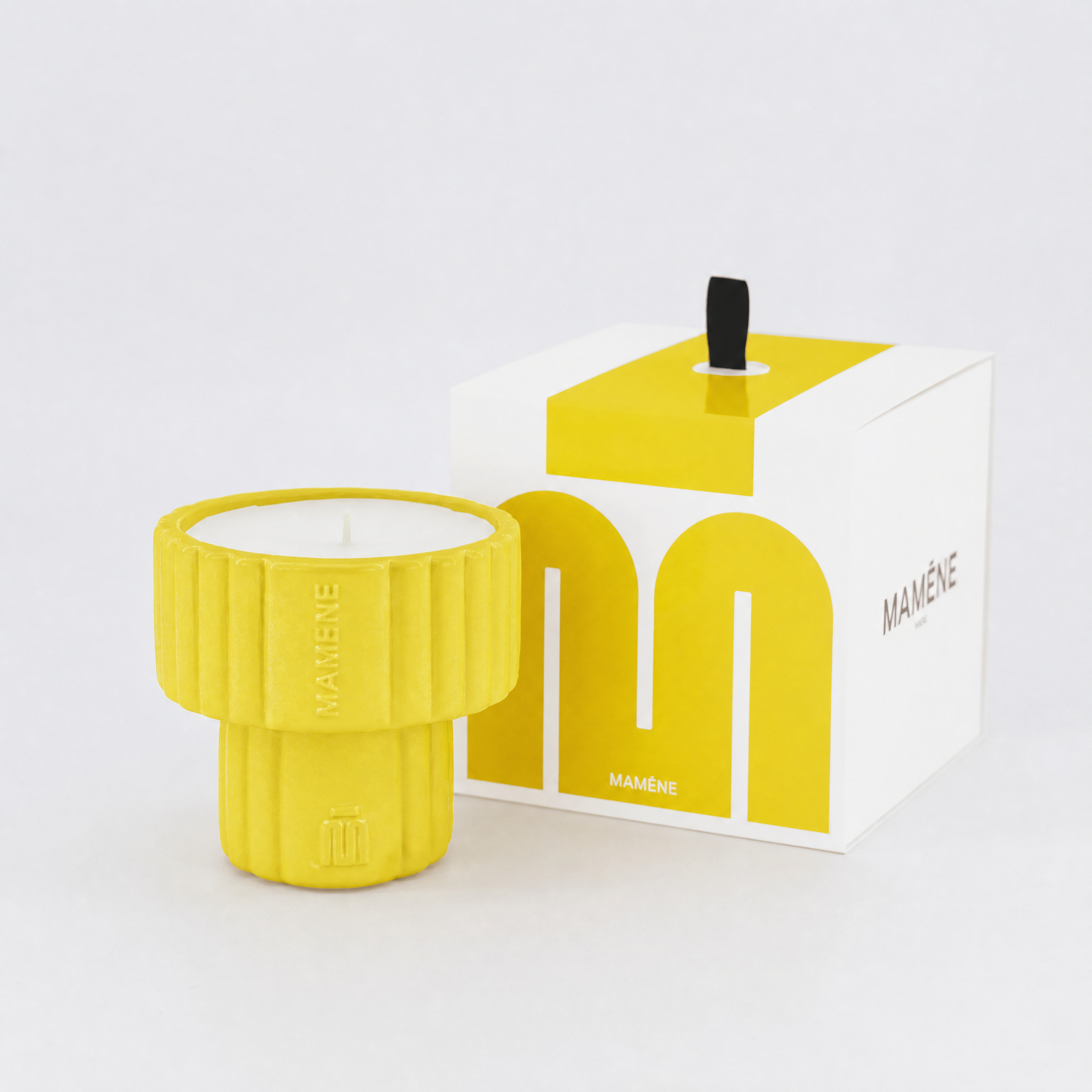 Podium Small Scented Candle - Lemon Yellow - Rosa