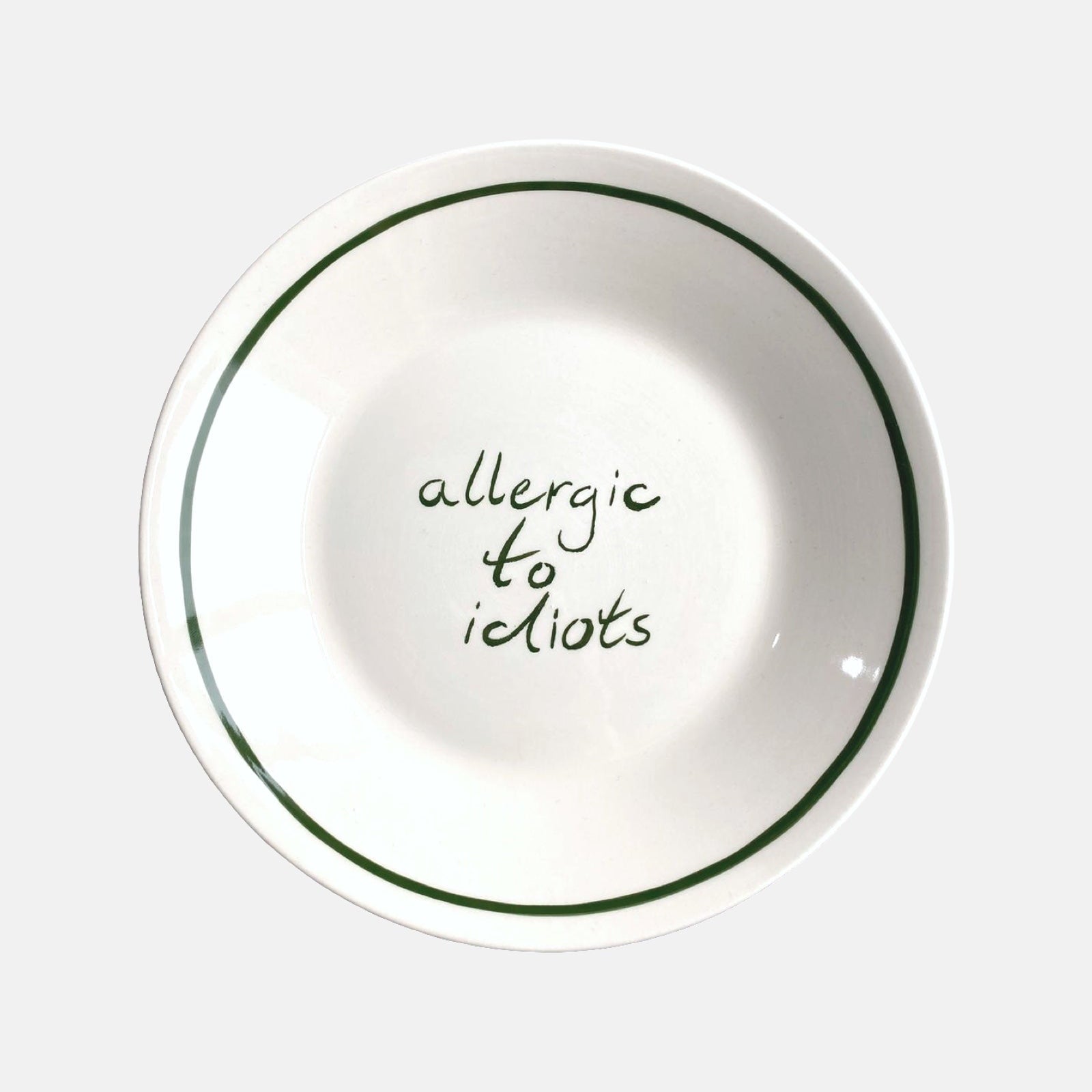 'Allergic to idiots' breakfast plate