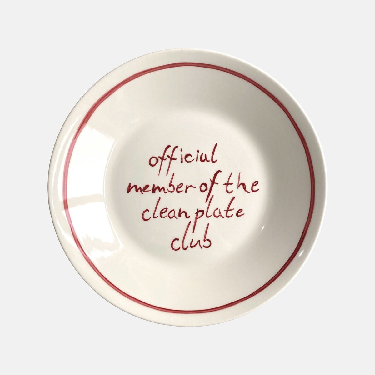 'Official member of the clean plate' breakfast plate