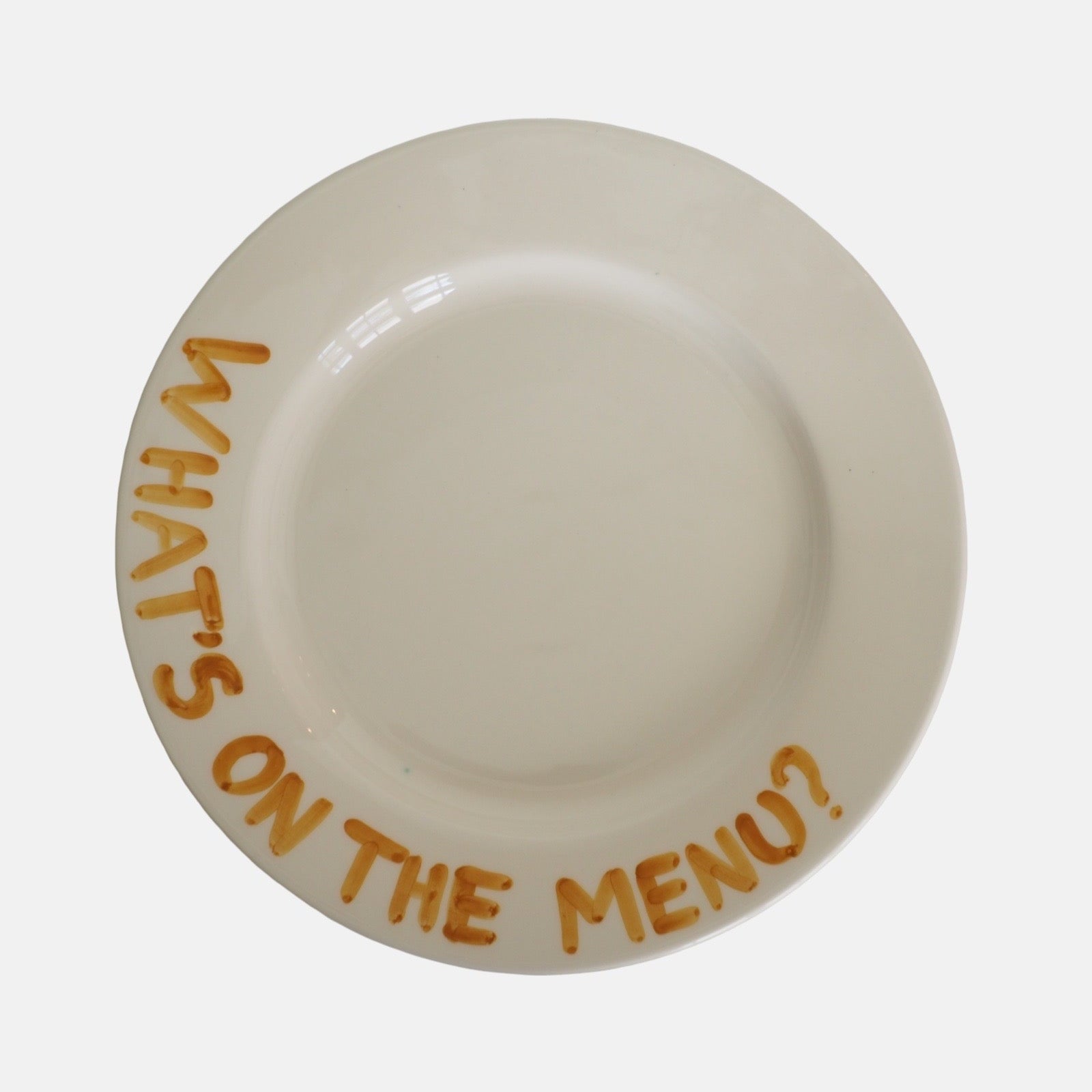 'What's on the menu?' dinner plate