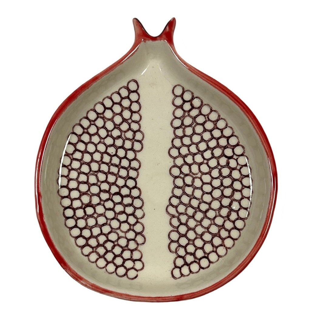 Pomegranate-shaped ceramic plate