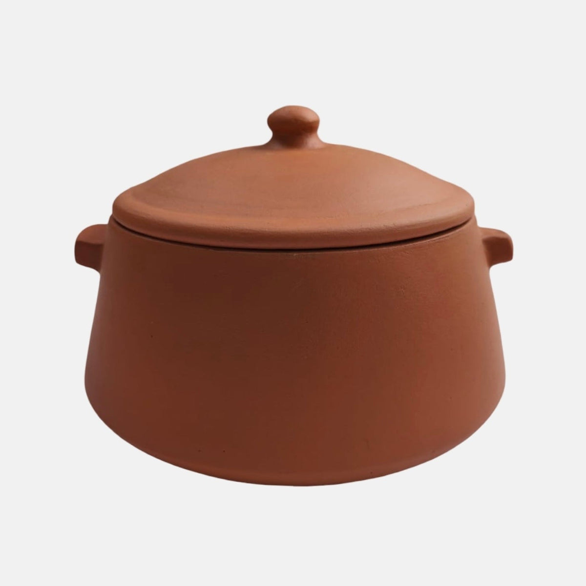 Terracotta cooking pot with lid S